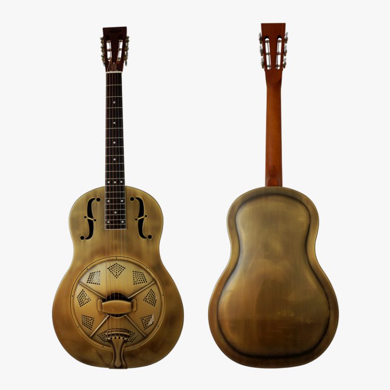 [ Tricone] Vintage Bell Brass Body Resonator Guitar Sinomusic