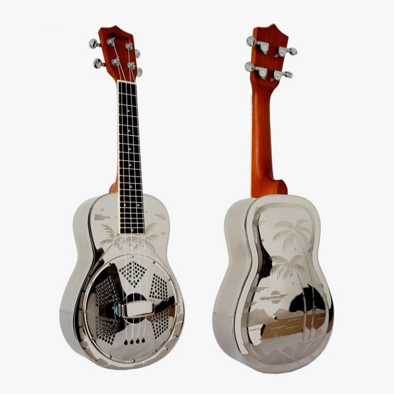 F Hole Vintage Bell Brass 24 Inch Concert Resonator Ukulele – Sinomusic
